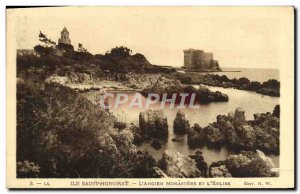 Old Postcard Ile St Honorat L & # 39Ancien Monastery and & # 39Eglise