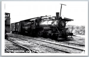 Suncook Valley New Hampshire 1950s RPPC Real Photo Postcard Train #1 Locomotive