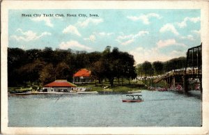 Sioux City Yacht Club, Sioux City IA c1922 Vintage Postcard C13