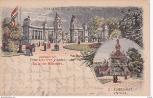 BUDAPEST , Hungary, 1890s; Exposition Millenaire, Entrance