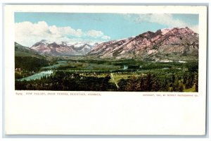 c1905 Bow Valley From Tunnel Mountain Alberta Canada Antique Postcard