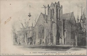 Postcard First Presbyterian Church Pottstown PA 1907