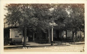 RPPC Postcard N/C Gannon Inn Big Horn Hot Springs Thermopolis WY Ice Cream