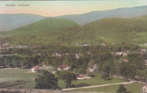 Vermont Dorset Aerial View Handcolored Albertype