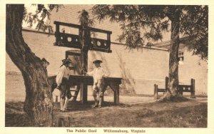 Vintage Postcard 1920's Stocks & Pillory Public Gaol Williamsburg Virginia VA