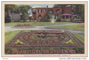 Floral Clock At Westmount Park, Montreal, Quebec, Canada, 1910-1920s