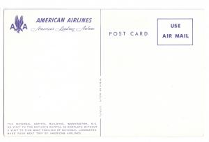 American Airlines Washington DC Capitol Dome Night Postcard