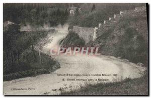 Postcard Old Cars Tour d & # 39Auvergne Gordon Bennett Cup 1905 Grand turning...