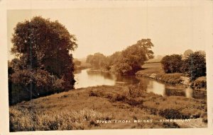 KINGSBURY WARWICKSHIRE ENGLAND~RIVER TAME FROM BRIDGE~PHOTO POSTCARD