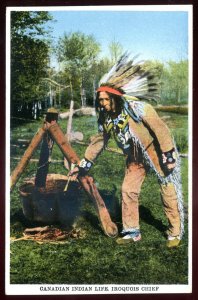 dc668 - CANADA Postcard 1920s Indian Iroquois Chief