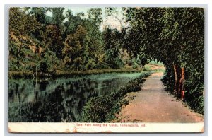 Tow Path Along Canal Indianapolis Indiana IN DB Postcard Y4