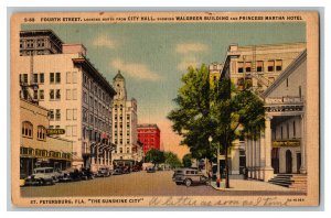 Postcard FL Fourth Street St. Petersburg Walgreen Bldg. Vtg. Standard View Card 