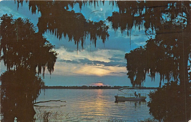 US4 US FL twilight time at Florida's Cypress Gardens 1973
