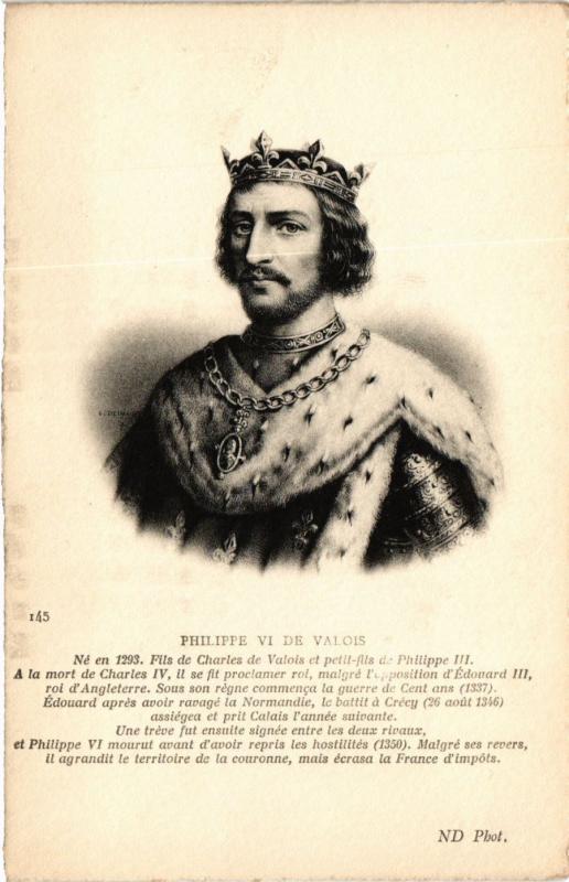CPA Philippe VI de Valois Royalty Nobelty (315306)