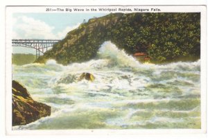 Big Wave In The Whirlpool Rapids, Niagara Falls, Vintage 1936 Postcard