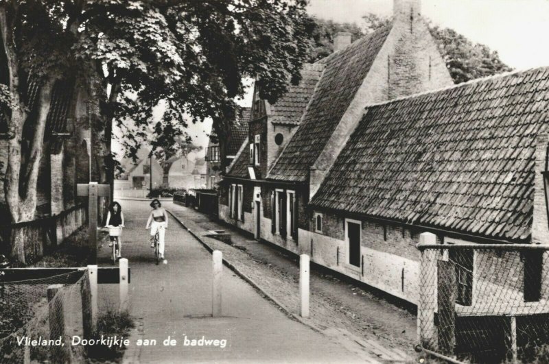 Netherlands Vlieland Doorkijkje aan de Badweg Vintage RPPC 04.07