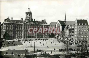 Old Postcard Amsterdam Dam with Royal Palace