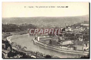 Old Postcard Lyon General view Saone