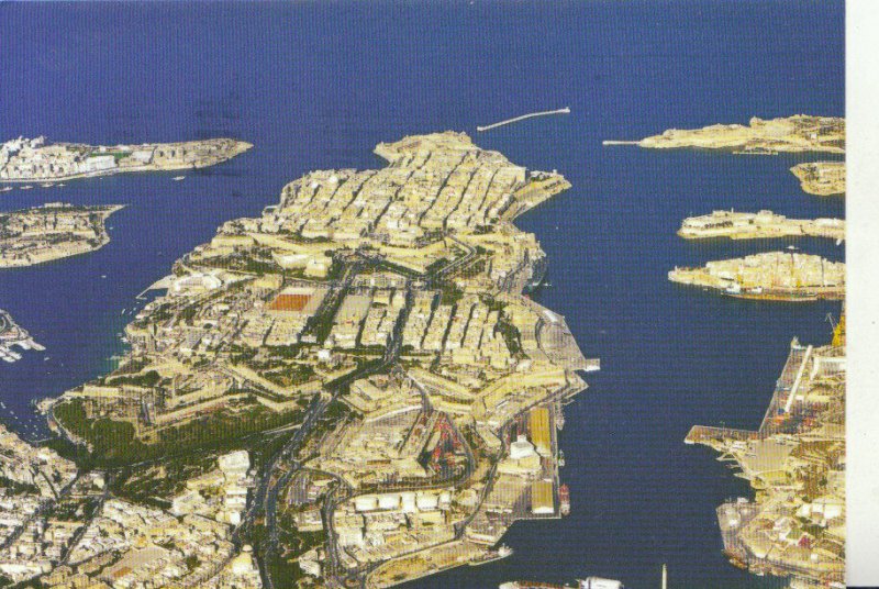 Malta Postcard - Aeriel View of Valletta - Ref TZ6044 