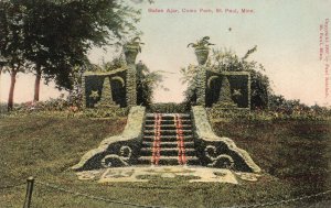 Vintage Postcard Gates Ajar Como Park Stairway Entrance St. Paul Minnesota MN