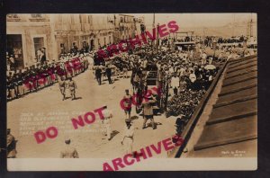 Havana Cuba RPPC 1911 USS MAINE Recovery DEAD SAILORS Bodies CASKETS Street #3