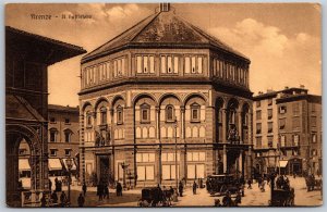 Vtg Firenze Il Battistero The Baptistery of Saint John Florence Italy Postcard