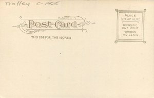 Postcard C-1905 Trolley Iowa Davenport Crossing the dam Grand Isle  23-12148