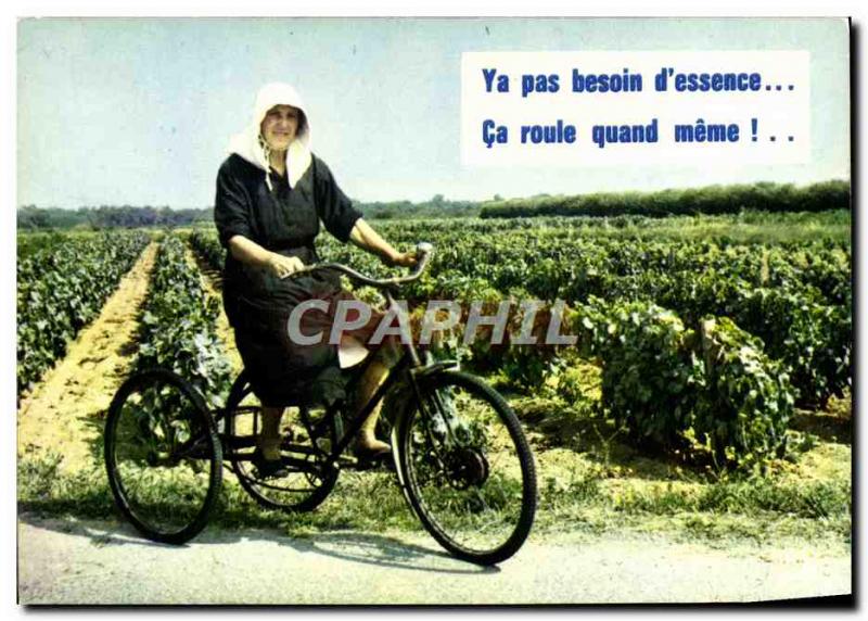 Postcard Modern Ya No Need & # 39essence Ca Roule When Meme Folklore Velo Tri...