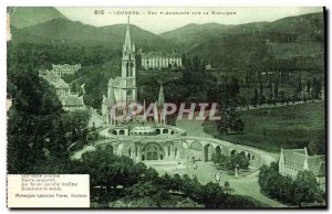 Old Postcard Lourdes View over the basilica