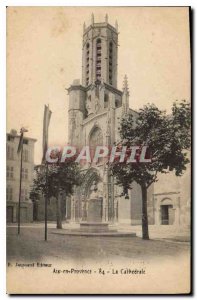 Old Postcard Aix en Provence La Cathedrale