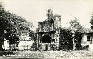 malay malaysia, MALACCA, Old Gate of A Famosa Portuguese Fort (1930s) RPPC