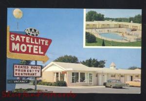 SPRINGFIELD MISSOURI ROUTE 66 SATELLITE MOTEL VINTAGE ADVERTISING POSTCARD MO.