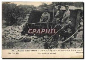 Old Postcard The Great War Militaria shabby From Reg D & # 39Infanterie