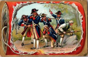 Tuck 159 Independence Day Holding the Line July 4 Embossed Vintage Postcard K69