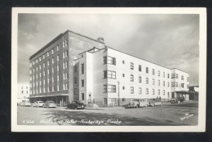 RPPC ANCHORAGE ALASKA WESTWARD HOTEL OLD CARS REAL PHOTO POSTCARD