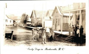 Canada Early Days in Barkerville British Columbia Vintage RPPC 08.05