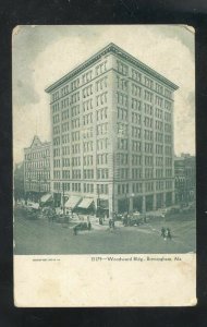 BIRMINGHAM ALABAMA DOWNTOWN WOODWARD BUILDING VINTAGE POSTCARD