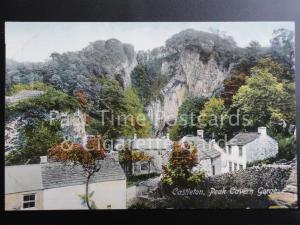 Derbyshire CASTLETON VILLAGE & PEAK CAVERN GORGE or Devil's Arse - Old Postcard