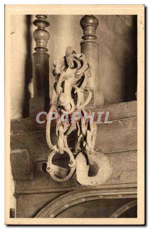 Old Postcard Shrine of Our Lady of Behuard Ex voto chains of captives freed b...