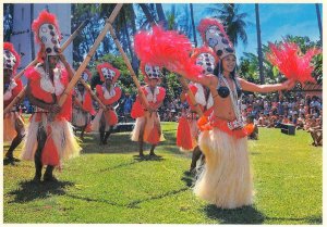 TAHITIAN DANCE FESTIVAL Hawaii Hula Dancers 4x6 c1970s Vintage Postcard 