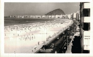 Brazil Rio De Janeiro Praia Copacabana Beach RPPC 05.95