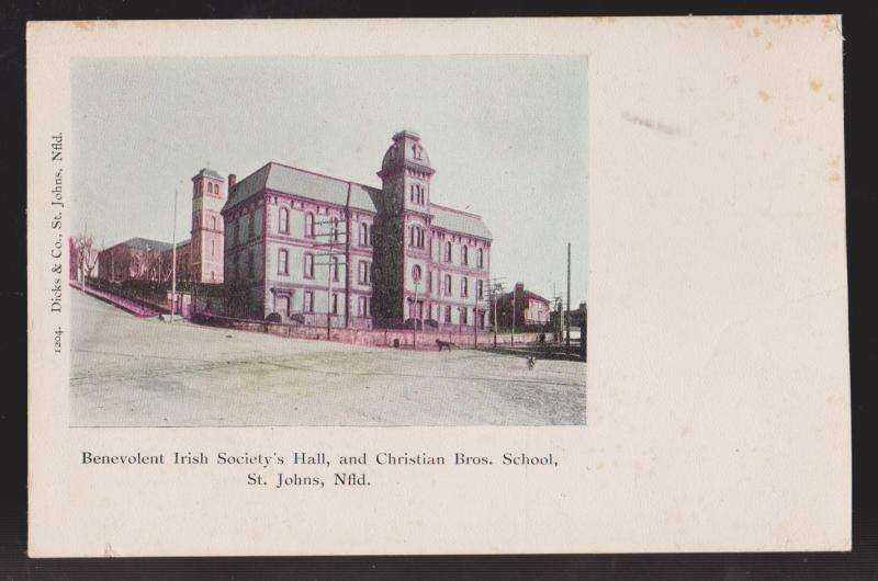 NEWFOUNDLAND - Benevolent Irish Society Hall & Christian Bros School