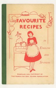 Favourite Recipes In English & Spanish 1957 Book Postcard