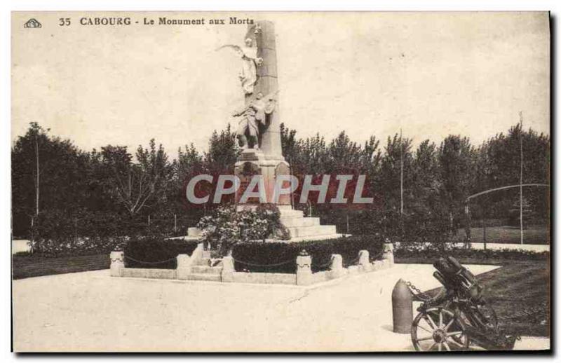 Old Postcard Cabourg The Monument to the Dead Army Canon