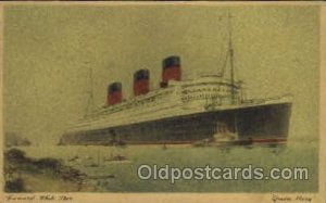 Queen Mary Cunard White Star Line Ship 1939 postal used 1939