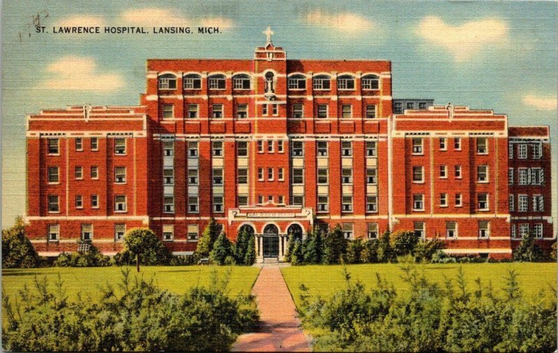 VTG Postcard St Lawrence Hospital Lansing Michigan 1942 Unposted 21