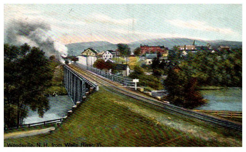 Vermont  Woodsville ,  Train on bridge over Wells River