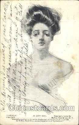 Artist Signed Howard Chandler Christy, A City Girl 1908 