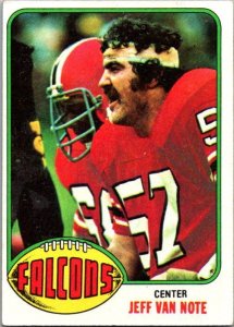 1976 Topps Football Card Jeff Van Note Atlanta Falcons sk4590