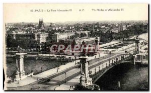 Old Postcard Paris Alexandre III bridge